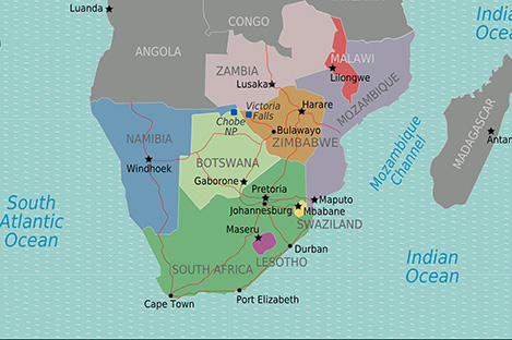 South Africa, Botswana, Zimbabwe, Namibia